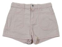 Světlerůžové riflové kraťasy s kapsami H&M