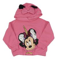 Růžová mikina s Minnie a kapucí C&A