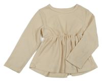 Béžové vzorované peplum triko