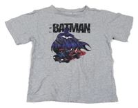 Šedé melírované tričko s Batmanem
