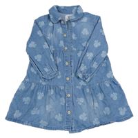 Světlemodré riflové propínací šaty s Minnie Primark