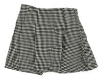 Černo-bílé kostkované sukňové kraťasy LC waikiki