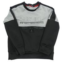 Černo-šedá/melírovaná sportovní mikina s 3D nápisem PEP&CO