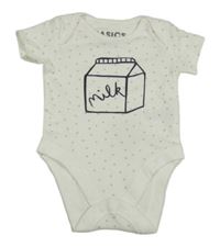 Bílé puntíkaté body s mlíčkem BASICS