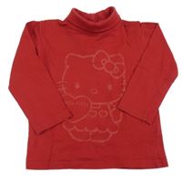Rubínové triko s Kitty a stojáčkem C&A