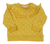 Žlutá puntíkatá mikina s volánky H&M