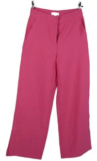 Dámské fuchsiové volné kalhoty H&M
