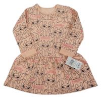 Nové - Růžové teplákové šaty s Angel Disney