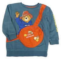Šedomodrá mikina s medvídkem Paddington George