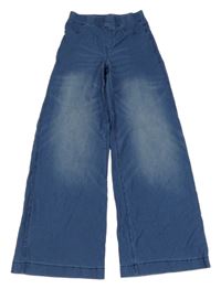 Modré široké tregíny riflového vzhledu H&M