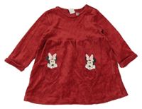 Vínové sametové šaty s Minnie H&M