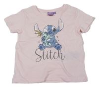 Světlerůžové tričko se Stitchem Disney