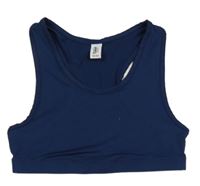 Tmavomodrý sportovní crop top Yigga