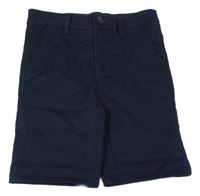 Tmavomodré plátěné chino kraťasy Denim Co.