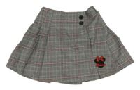 Šedo-černo-červená kostkovaná sukně s Minnie C&A