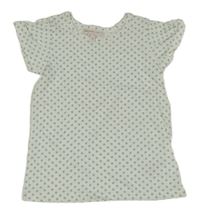 Bílo-zelené puntíkaté tričko M&S