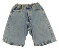Modré loose fit riflové kraťasy H&M