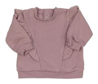 Růžová mikina s volánky Primark