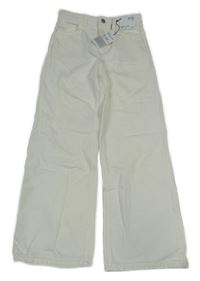 Nové - Bílé wide leg rifle Denim Co.