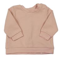 Broskvová žebrovaná mikina Primark
