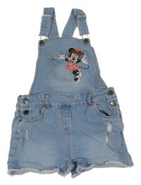 Modré riflové laclové kraťasy s Minnie Disney