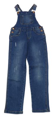 Modré riflové laclové kalhoty s prošoupáním Denim Co.