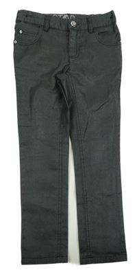 Antracitové třpytivé skinny kalhoty M&S