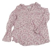 Světlerůžová pruhovaná tunika s kytičkami H&M