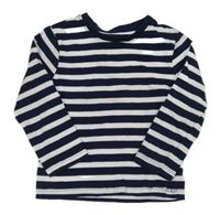 Tmavomodro-bílé pruhované triko Primark