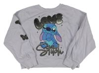 Lila oversize mikina se Stitchem H&M