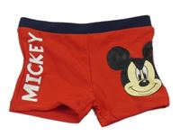 Červené nohavičkové plavky s Mickeym Disney