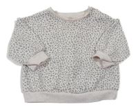 Smetanovo-šedá vzorovaná oversize mikina F&F