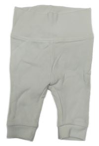 Bílé žebrované tepláky Hema 
