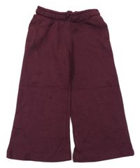 Vínové wide leg tepláky H&M