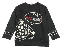 Tmavošedá mikina s leopardem George