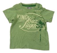 Zelené tričko s nápisem H&M