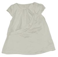 Bílá saténová tunika s mašlí H&M
