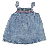 Modro-barevný puntíkatý riflový top George