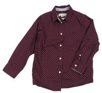 Vínová puntíkatá košile H&M