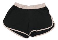 Černo-světlerůžové sportovní kraťasy 