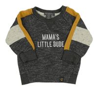 Šedo-okrová mikina s nápisem Primark