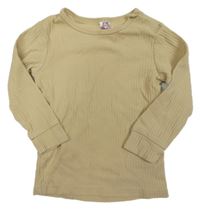Béžové žebrované triko H&M