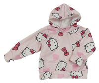 Světlerůžová mikina s Kitty a kapucí 