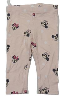 Světelrůžové legíny s Minnie H&M