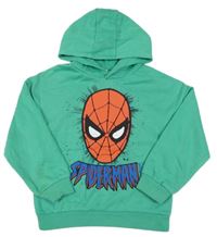 Zelená mikina se Spidermanem a kapucí Primark