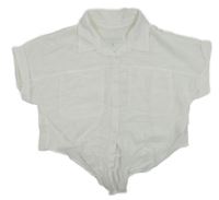 Smetanová crop halenka Zara