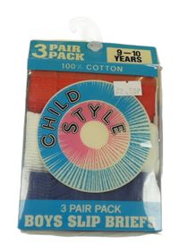 Nové - 3x slipy - červené + bílé + tmavomodré