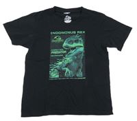 Černé tričko s dinosaurem - Jurský svět 
