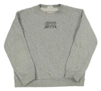 Šedá melírovaná mikina s nápisem H&M