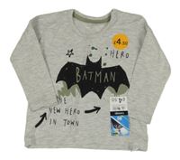 Nové - Šedé melírované triko s Batmanem George 
